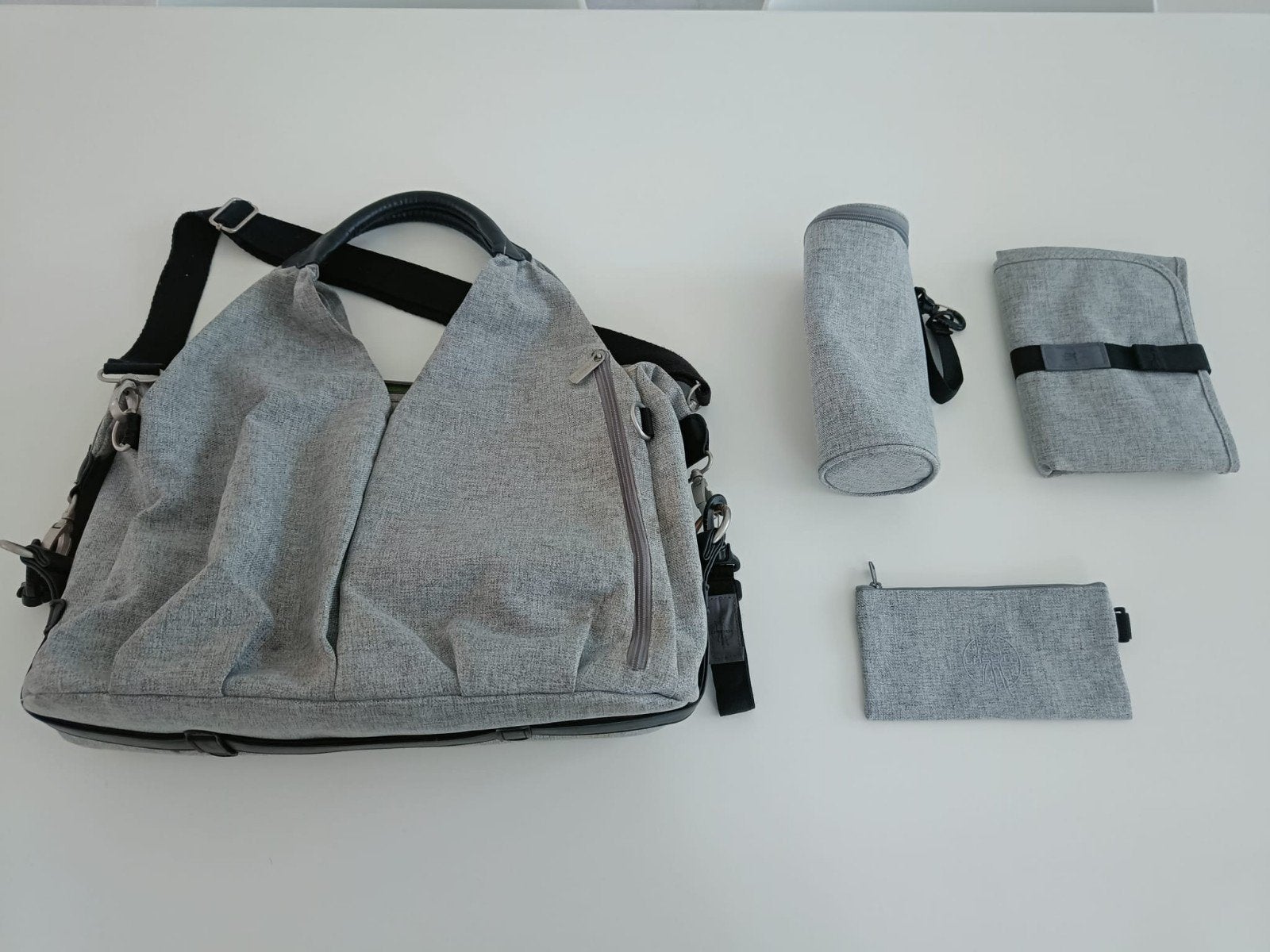 verzorgingstas Lassig grijs, Kinderen en Baby's, Lässig, Zo goed als nieuw, Extra vakken, Grijs
