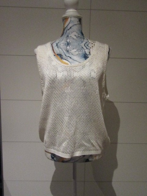 Witte, mouwloze blouse - dames  - zomer - Medium, Ophalen of Verzenden, Maat 38/40 (M), Wit