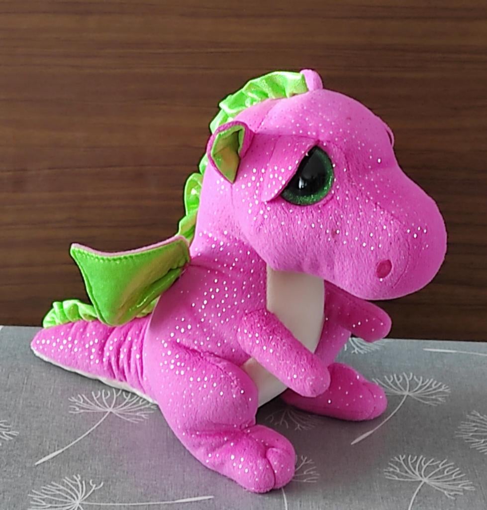 knuffel roos draakje, Ophalen of Verzenden, Zo goed als nieuw, Ty
