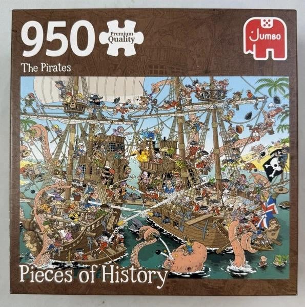 Jumbo 81895 Pieces of History De Piraten 950 St. Puzzel, Verzenden, 500 t/m 1500 stukjes, Zo goed als nieuw, Legpuzzel
