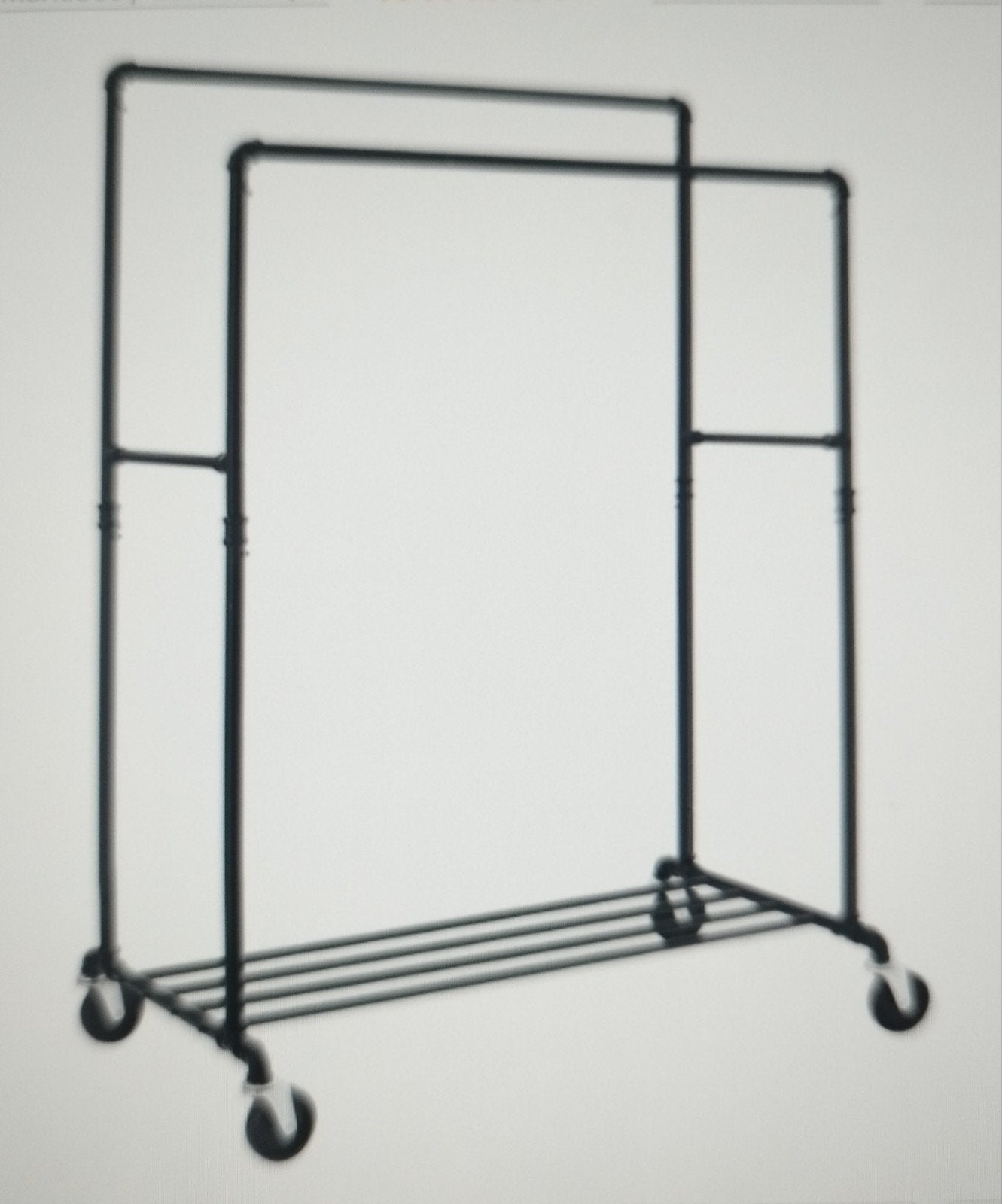 Kledingrek met 2 stangen, stevig metaal, van het merk ACAZA., Huis en Inrichting, Woonaccessoires | Kapstokken, Ophalen, Metaal