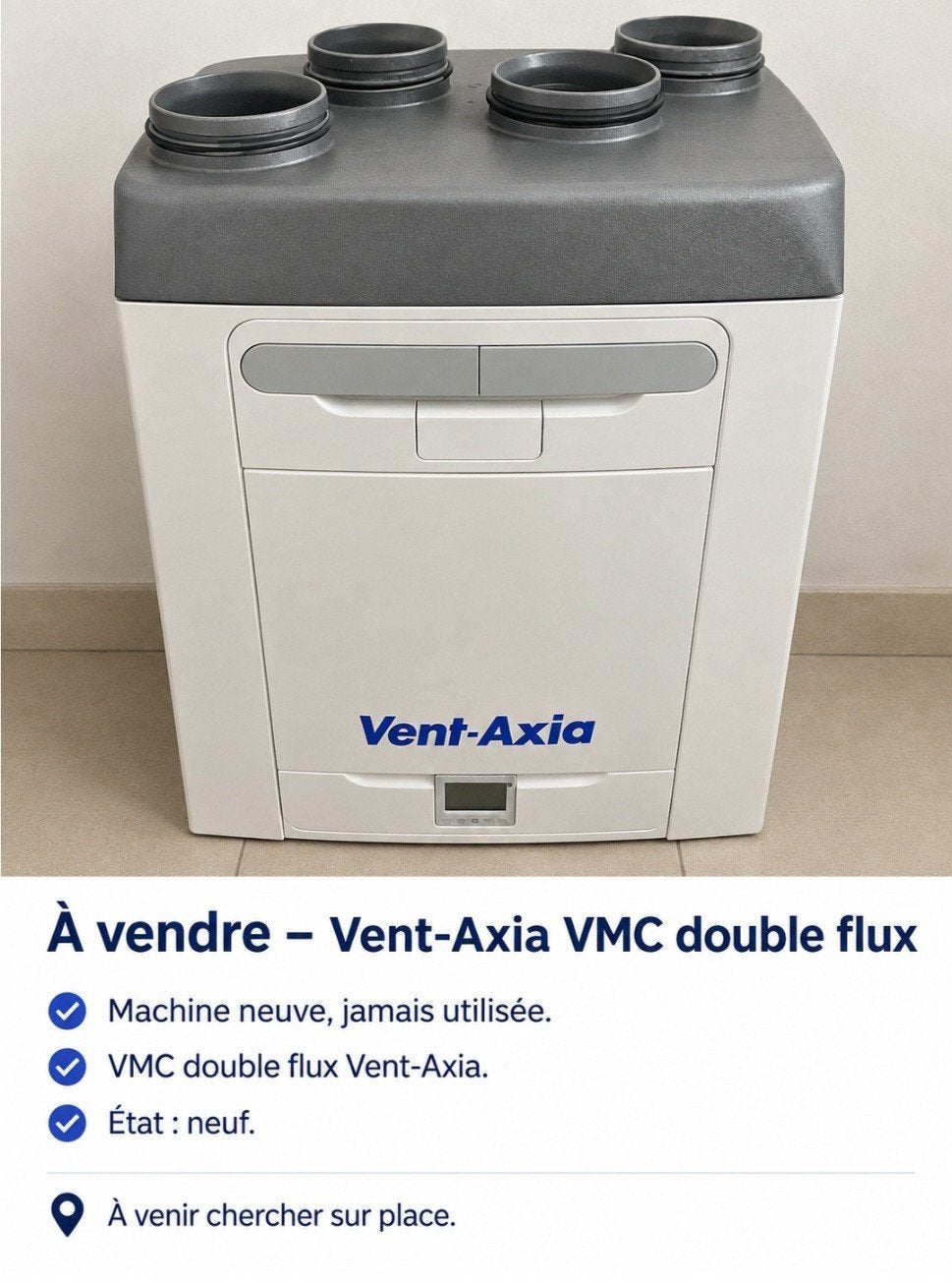 VMC double flux, Enlèvement