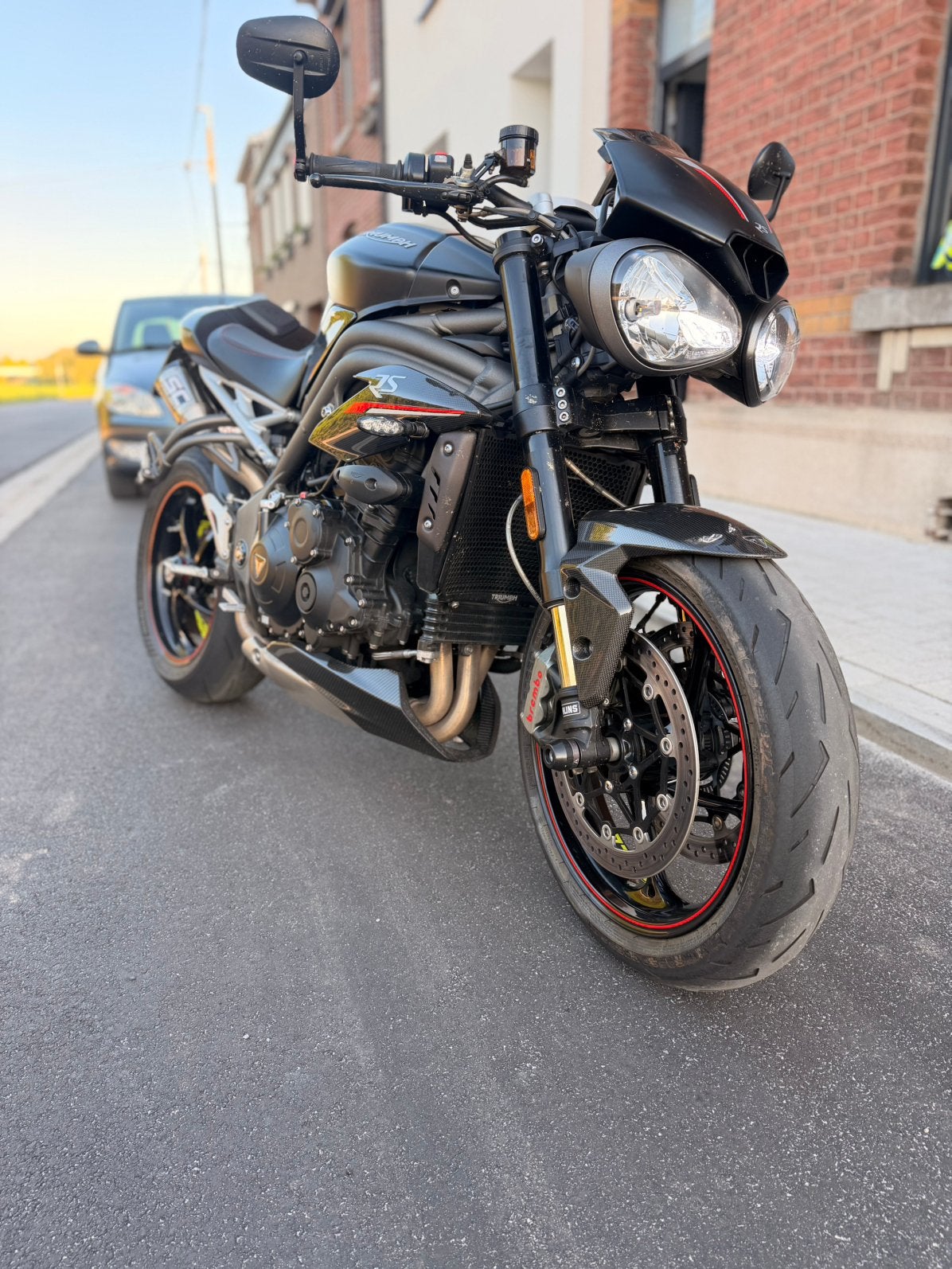 Triumph Speed Triple 1050 RS, Permis Moto A, Particulier, Échappement sport, 3 cylindres