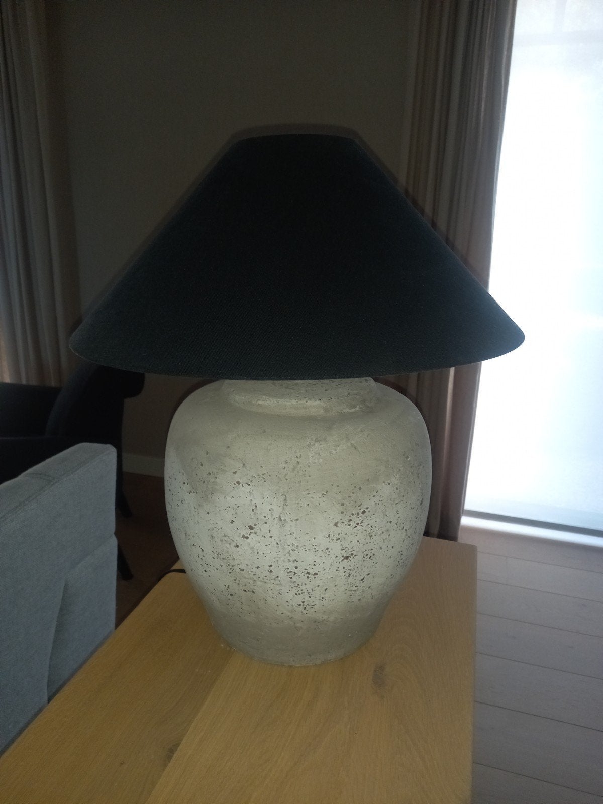 stenen kruiklamp met kap, Ophalen, 54 cm, Nieuw, Met kap
