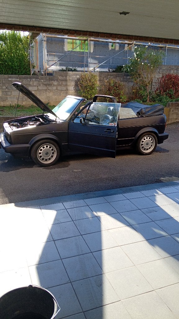 golf 1 cabriolet 1800 inj 1992, Auto's, Stof, Cabriolet, Blauw, Blauw