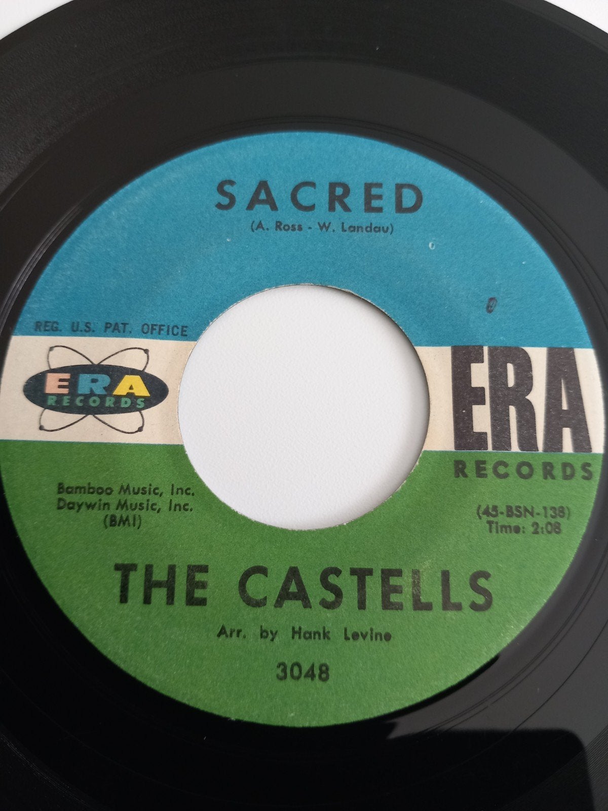 THE CASTELLS. SACRED. POPCORN OLDIES 1961 USA 45T, Enlèvement ou Envoi