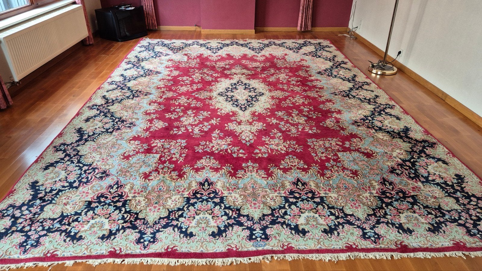 Perzisch tapijt, handgeknoopt, Ophalen, Gebruikt, Vintage, 200 cm of meer