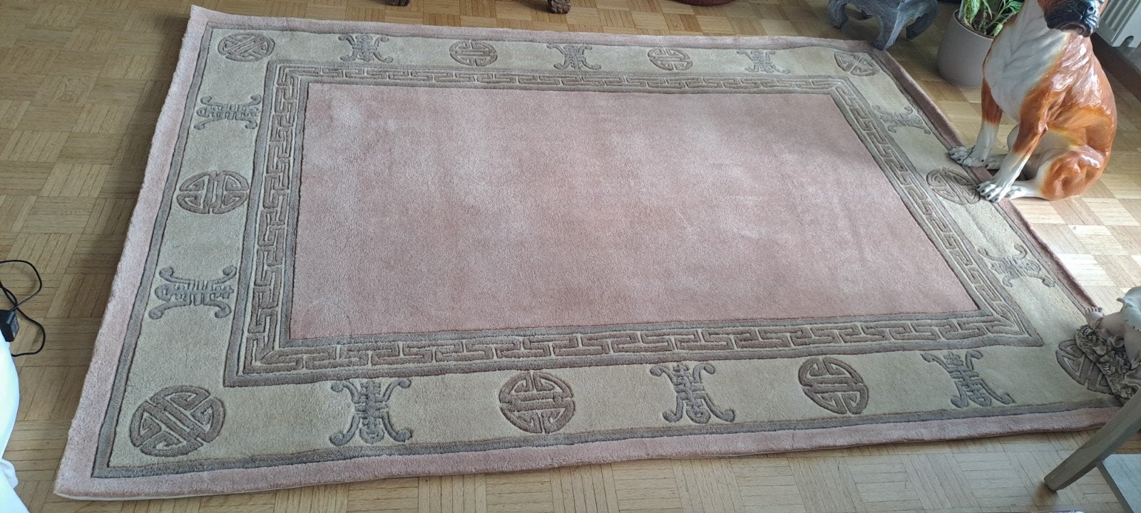 Tapis style chinois art deco neuf, Enlèvement, Beige