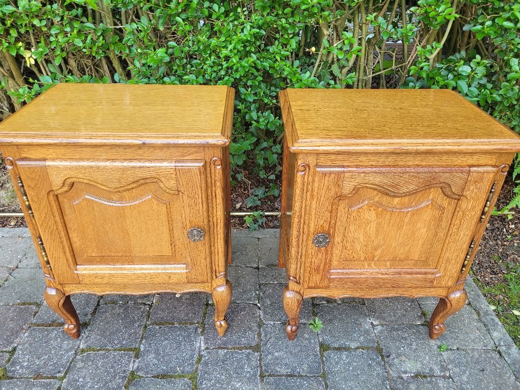 2 nachtkastjes LXV, Ophalen, Gebruikt, Minder dan 45 cm, 55 tot 70 cm