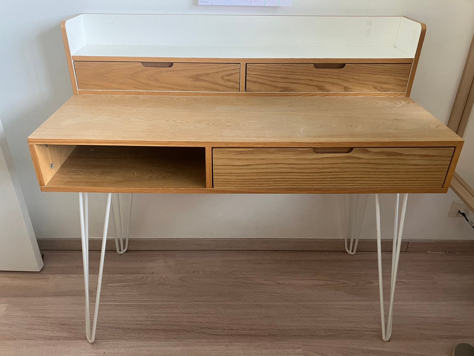 Scandi bureau kind of tiener, Maison & Meubles, Chaises de bureau, Utilisé, Blanc, Enlèvement