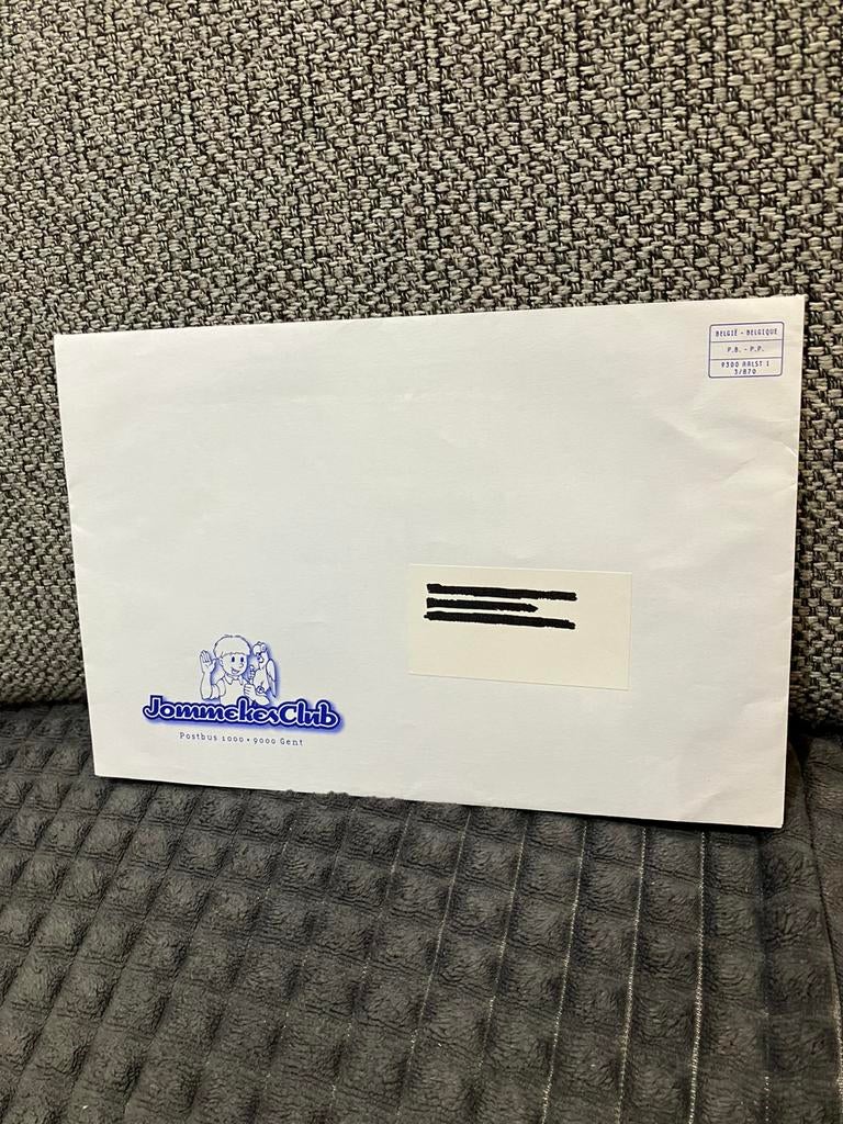 Vintage enveloppe A5 jommeke van de Jommekesclub, Ophalen of Verzenden, Zo goed als nieuw
