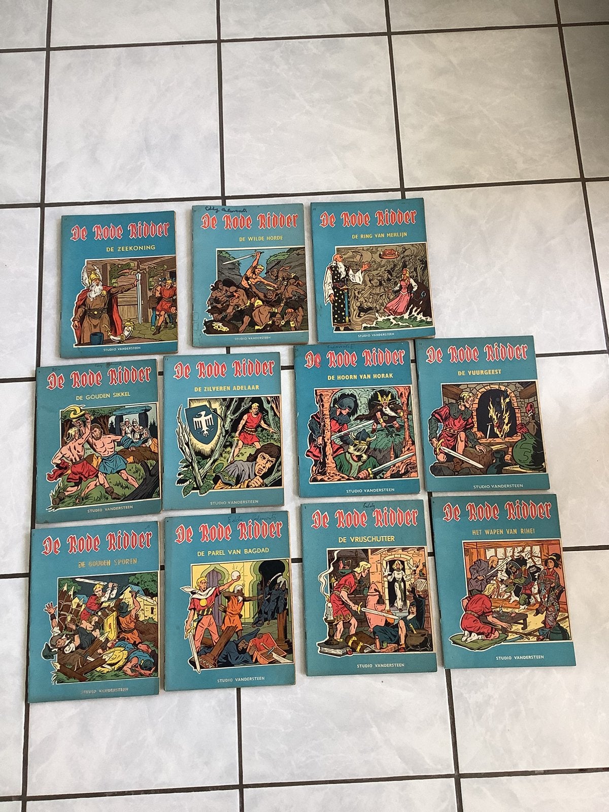 Strips De Rode Ridder, vintage van 1971-1973, Boeken, Meerdere stripboeken, Ophalen of Verzenden, Gelezen