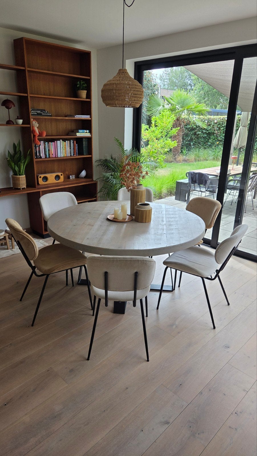 Ronde vurenhouten eettafel - diameter 150 cm, Enlèvement
