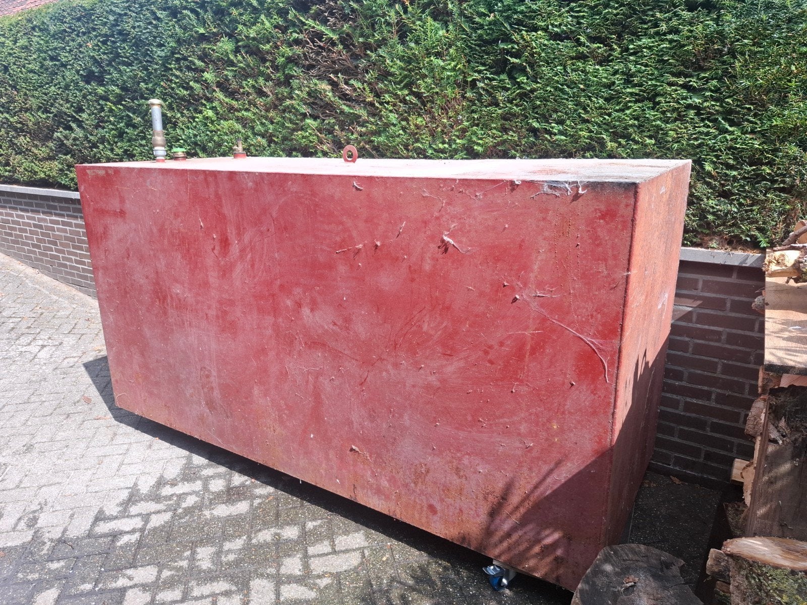 mazouttank met 250l mazout gratis af te halen., Enlèvement, Utilisé, Fer