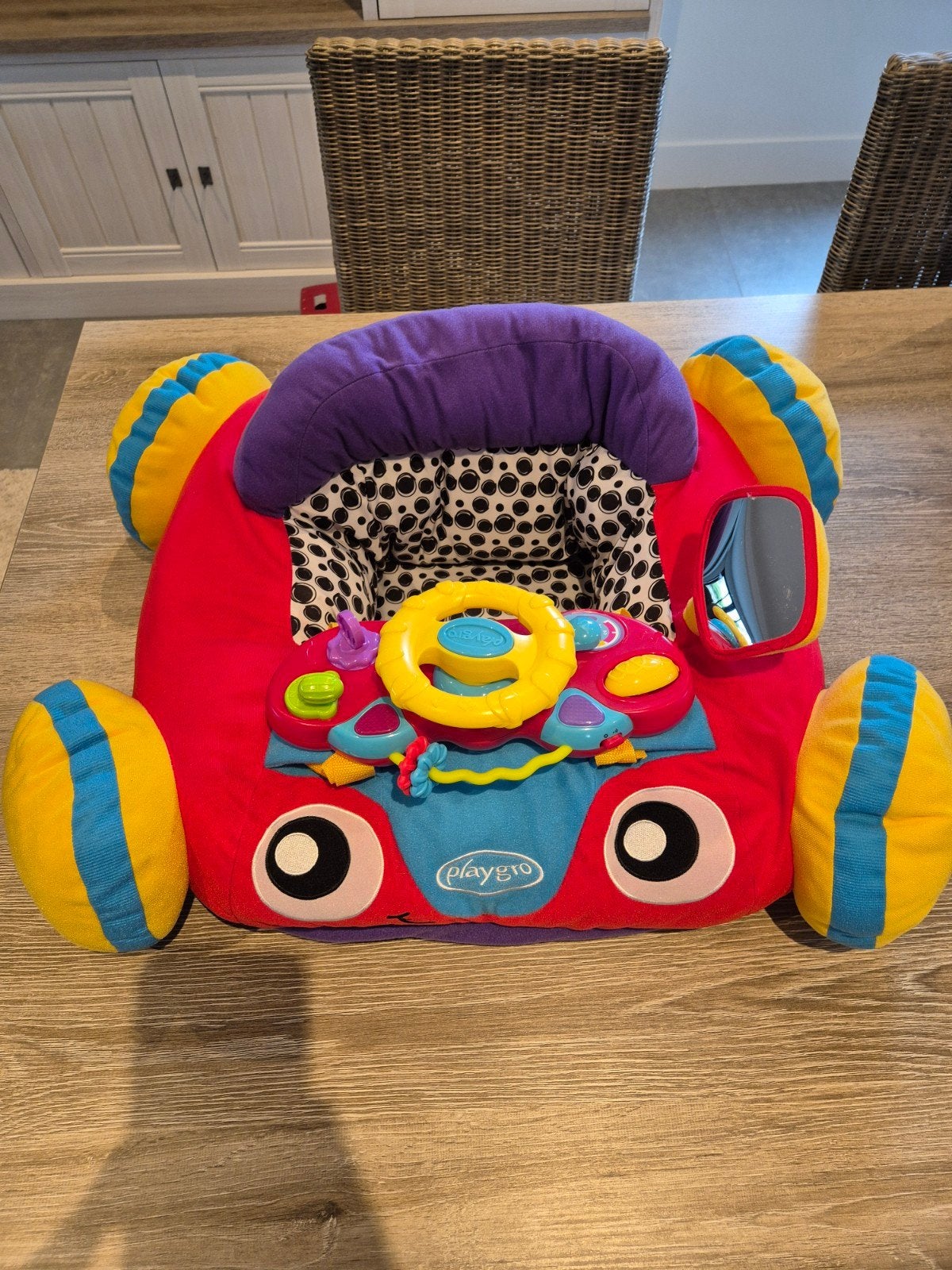 playgro zitkussen autootje, Kinderen en Baby's, Ophalen, Zo goed als nieuw, Overige typen, Met geluid