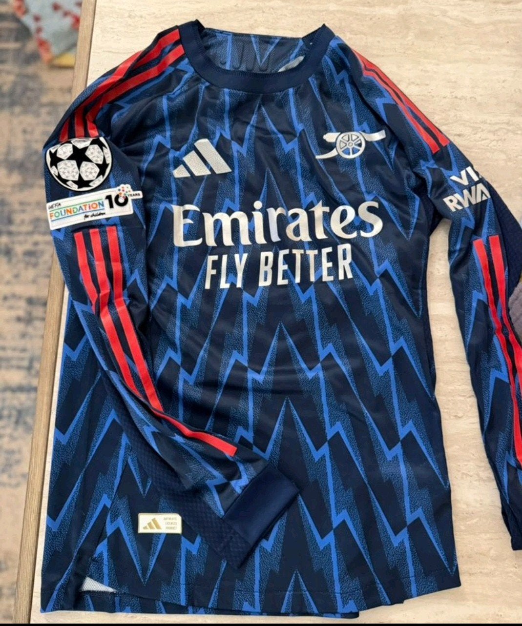 Arsenal Rice Uitshirt Origineel Champions League 2026, Enlèvement ou Envoi