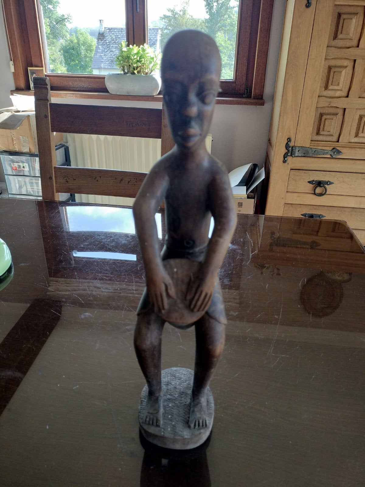 Statue africaine en bois, Antiquités & Art, Bois, Enlèvement ou Envoi, Brun, Fait main