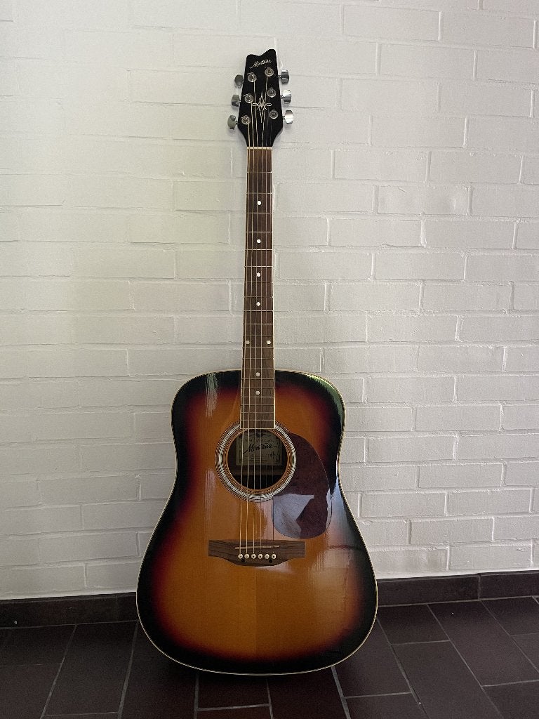 Guitare western acoustique Montana avec sac à dos, Musique & Instruments, Enlèvement ou Envoi, Utilisé, Guitare Western ou Guitare Folk