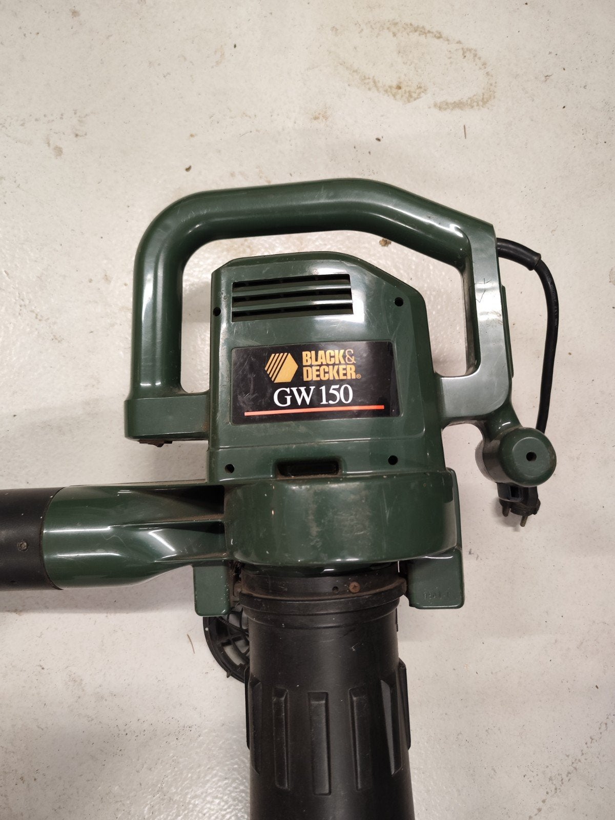 Black & Decker GW 150 bladblazer en stofzuiger., Ophalen, Gebruikt, Met opvangzak, Ruggedragen
