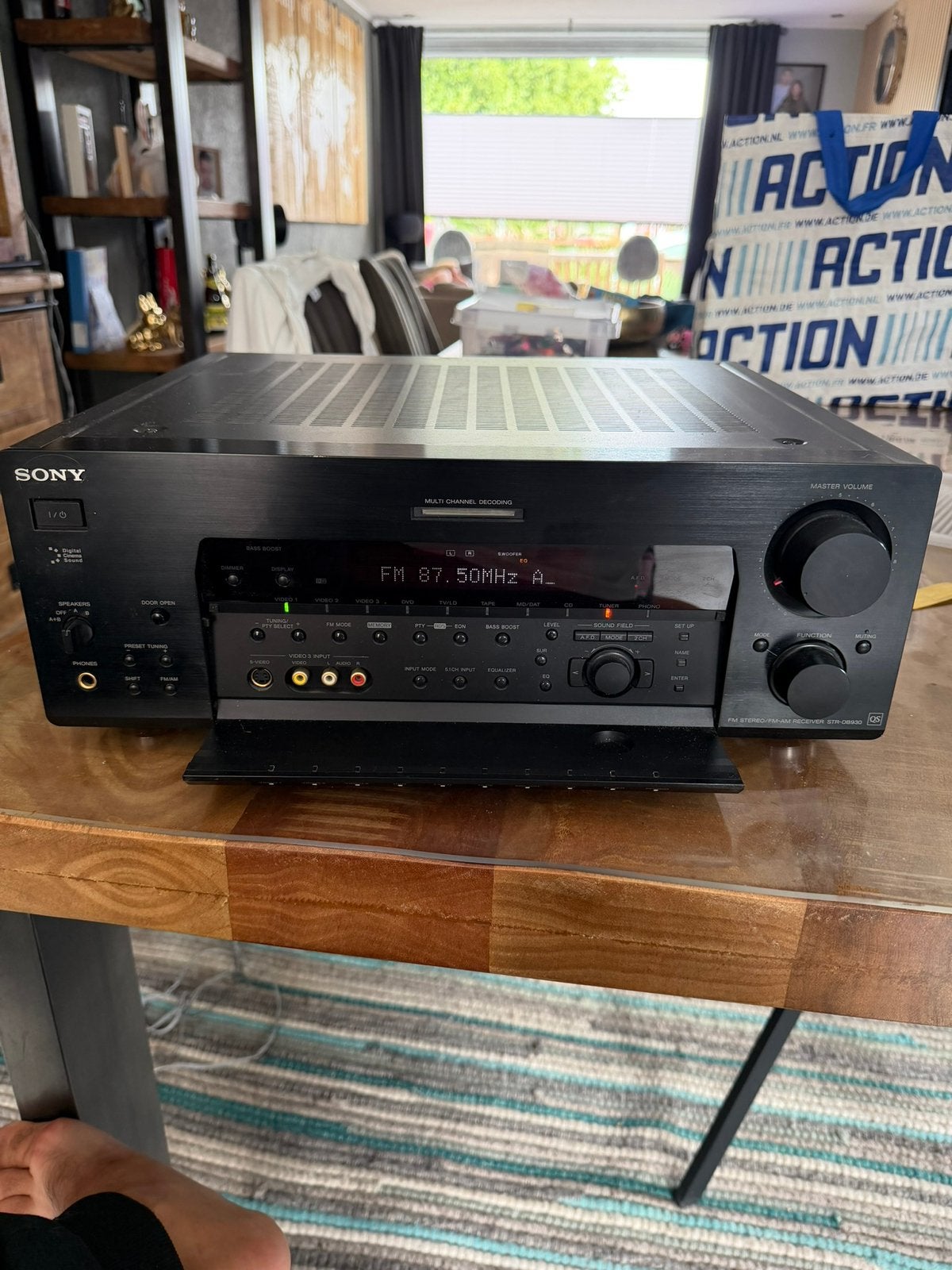 Sony STR-DB930 QS Digital versterker receiver zwart zilver, Ophalen of Verzenden, Zo goed als nieuw, Sony