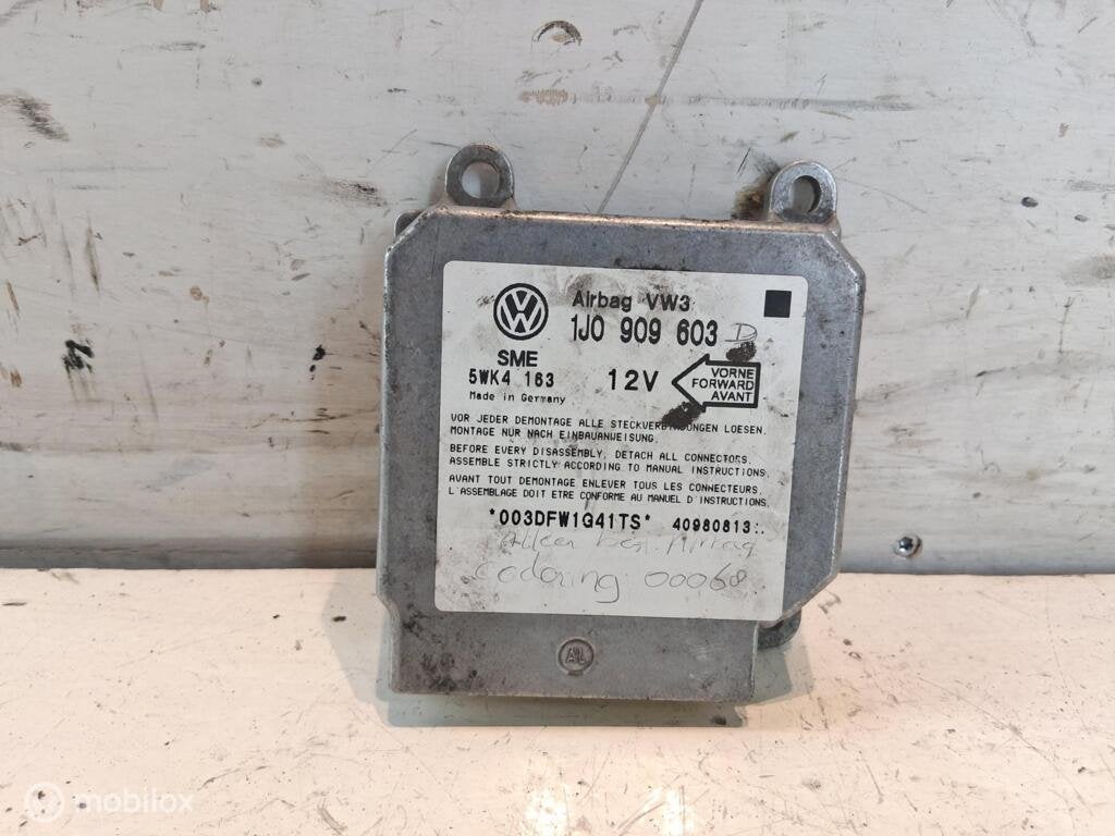 Airbag module Vw Golf IV ('97-'04) 1J0909603, Gebruikt, Volkswagen, Ophalen of Verzenden, Volkswagen