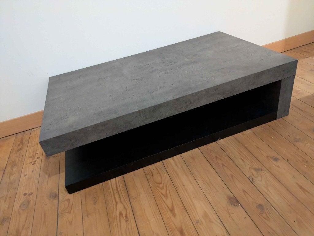 Table basse moderne effet béton, Enlèvement, Comme neuf