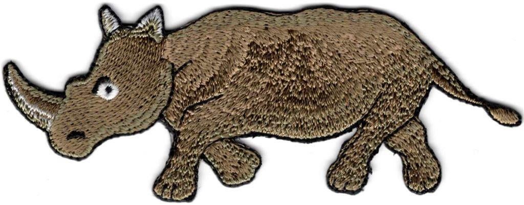 Neushoorn stoffen opstrijk patch embleem, Verzenden, Nieuw