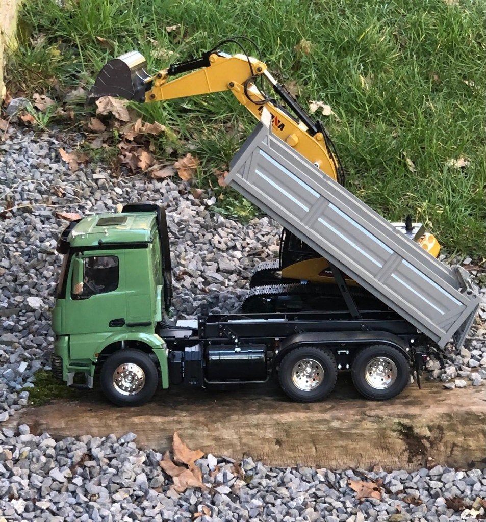 Servonaute Tamio RC Mercedes AROCS 3348 6X4 avec boîte, Enlèvement, Comme neuf, Autres échelles