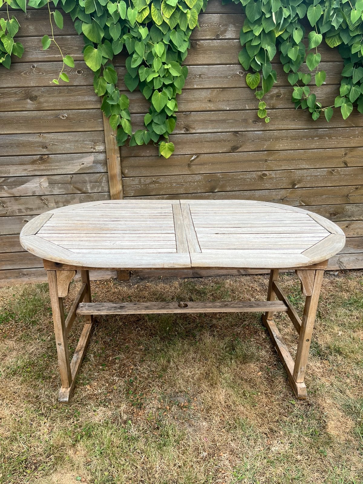 Table de jardin extensible 145-200 cm, Enlèvement, Utilisé, Ovale, Bois