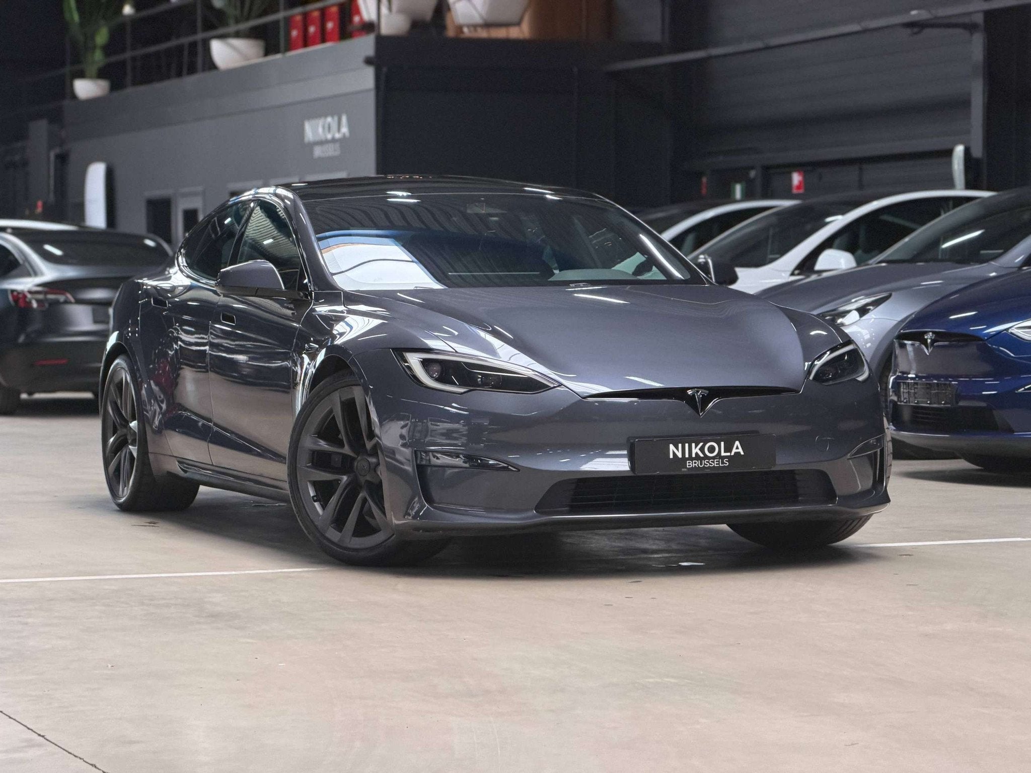 Tesla Model S LONG RANGE - HARDWARE 4.0 - 21" ARACHNID WHEEL, Automaat, Zwart, Model S, Adaptive Cruise Control