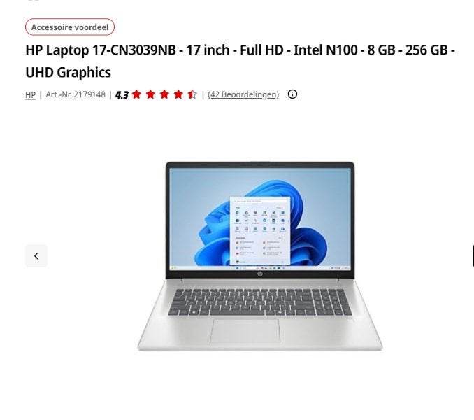 laptop hp, Ophalen, Hp, 256 GB, Qwerty