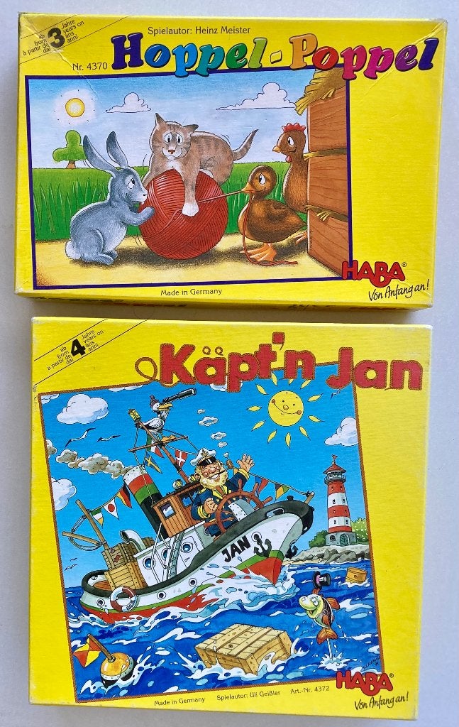 2 Haba-spellen - 3 jaar - 12€ voor 2, Ophalen of Verzenden, Gebruikt