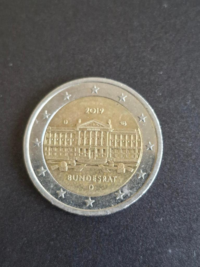 2019 D Allemagne 2 euros Bundesrat Munich, Envoi, Allemagne, 2 euros, Monnaie en vrac
