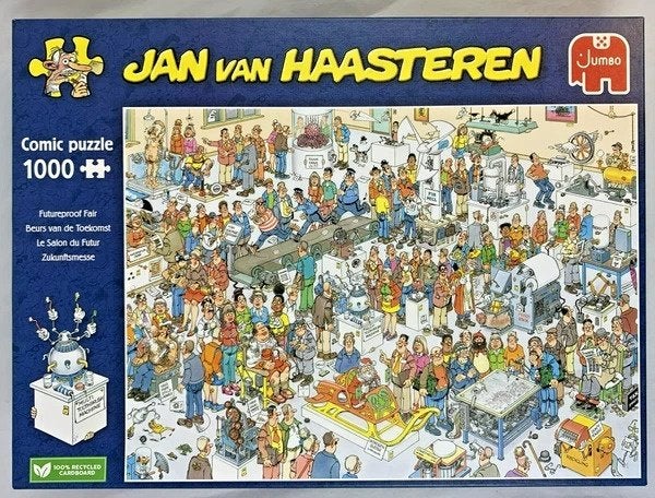 Jan van Haasteren Beurs van de Toekomst 1000 Puzzel nieuw, Verzenden, 500 t/m 1500 stukjes, Zo goed als nieuw, Legpuzzel