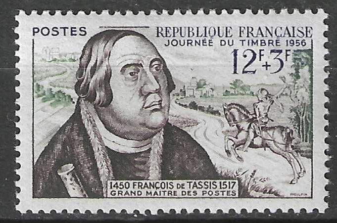 Frankrijk 1956 - Yvert 1054 - Dag van de Postzegel (PF), Postzegels en Munten, Verzenden, Postfris