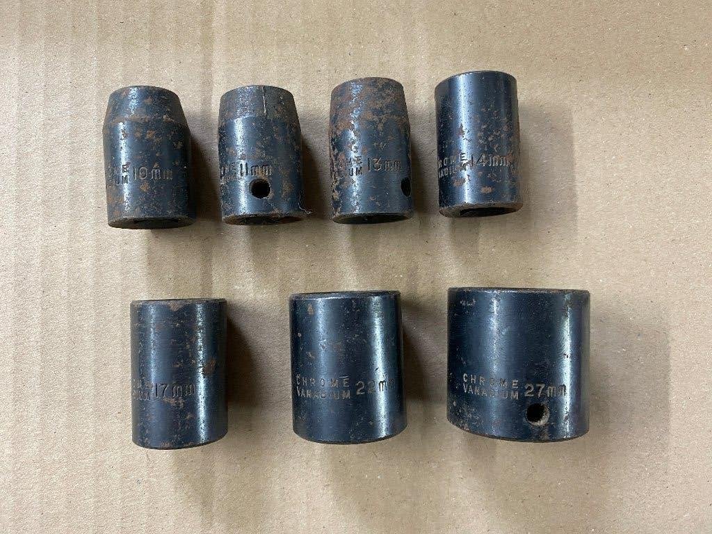 7 douillles pour boulonneuse, Enlèvement ou Envoi, Utilisé