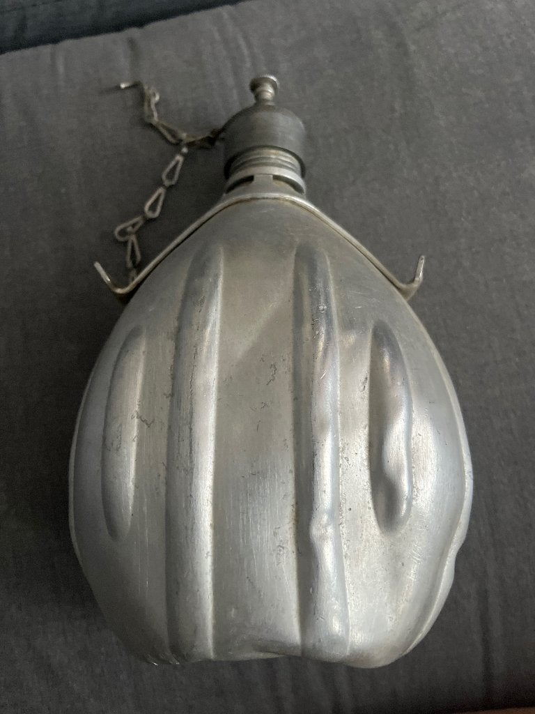 Gourde métal ancienne, Sport en Fitness, Drinkbussen, Ophalen, Gebruikt