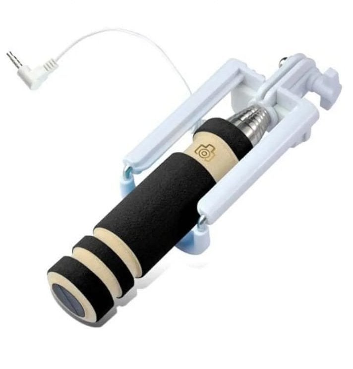 Selfiestick met kabel en witte houder, Ophalen, Nieuw