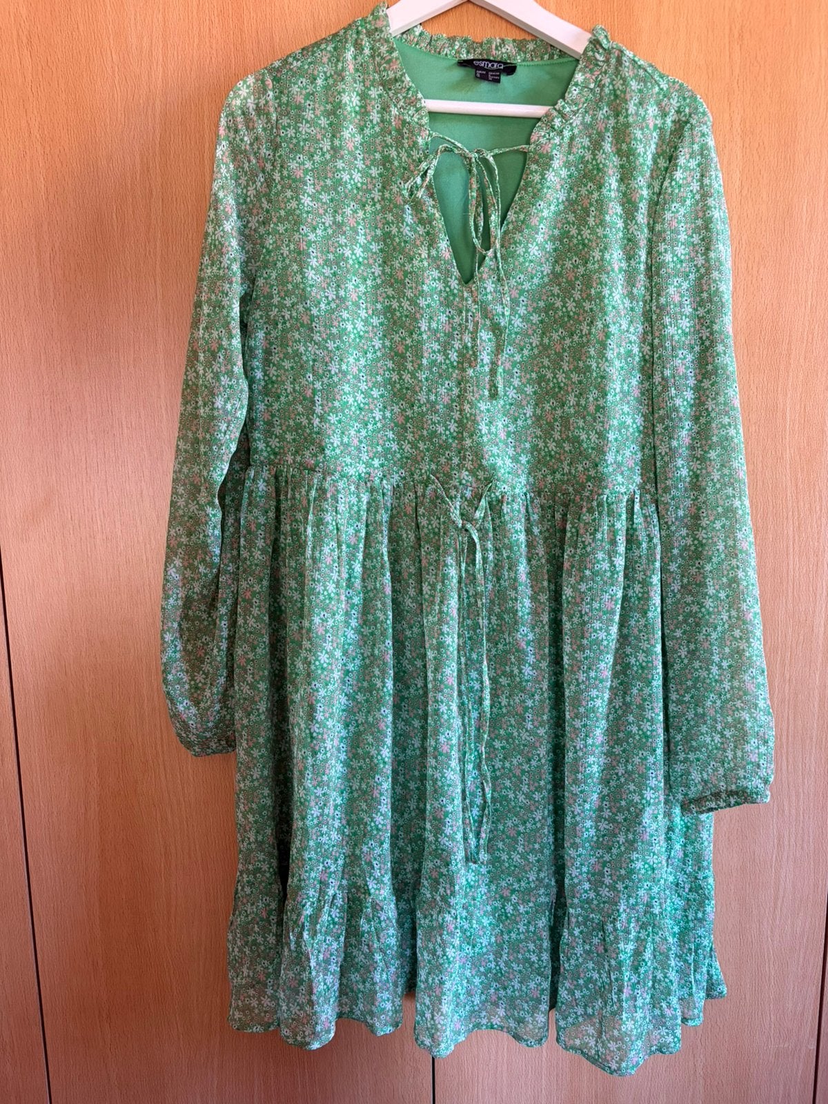 Groene bloemenjurk maat 36, Kleding | Dames, Nieuw, Ophalen of Verzenden, Knielengte, Maat 36 (S)