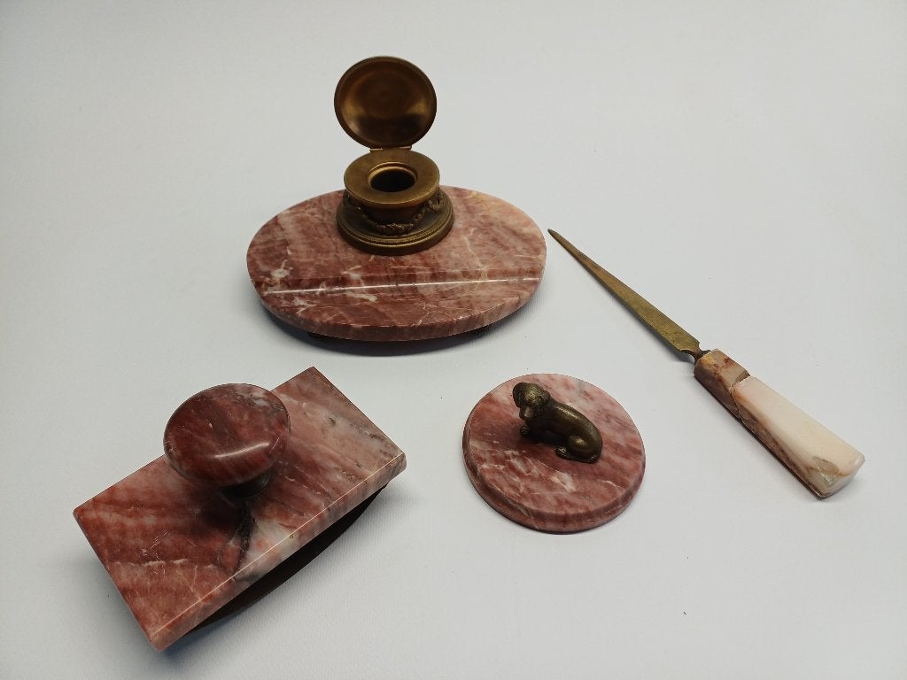 antieke marmer bureauset, Ophalen