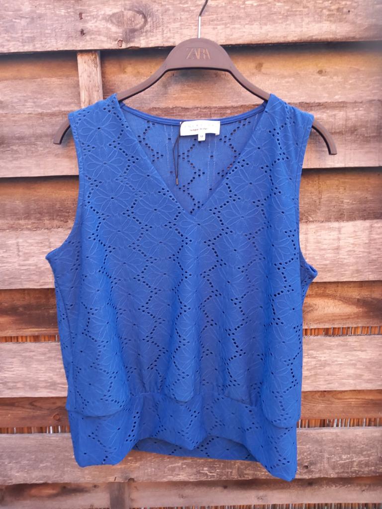 Blauwe bloesje maat M, Blauw, Nieuw, Lolaliza, Ophalen