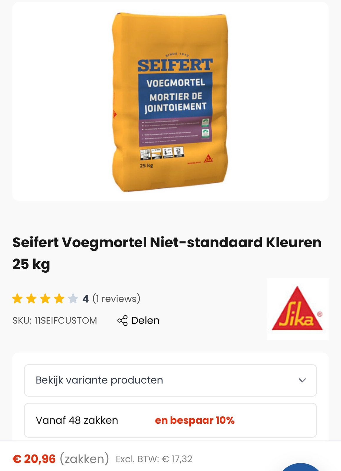 Seifert 5948 dinker grijs(zwart), Ophalen, Zo goed als nieuw