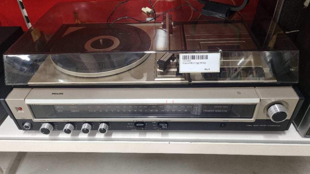 Zeer mooi vintage Philips Hifi-systeem met draaitafel, Ophalen, Gebruikt, Cassettedeck, Philips
