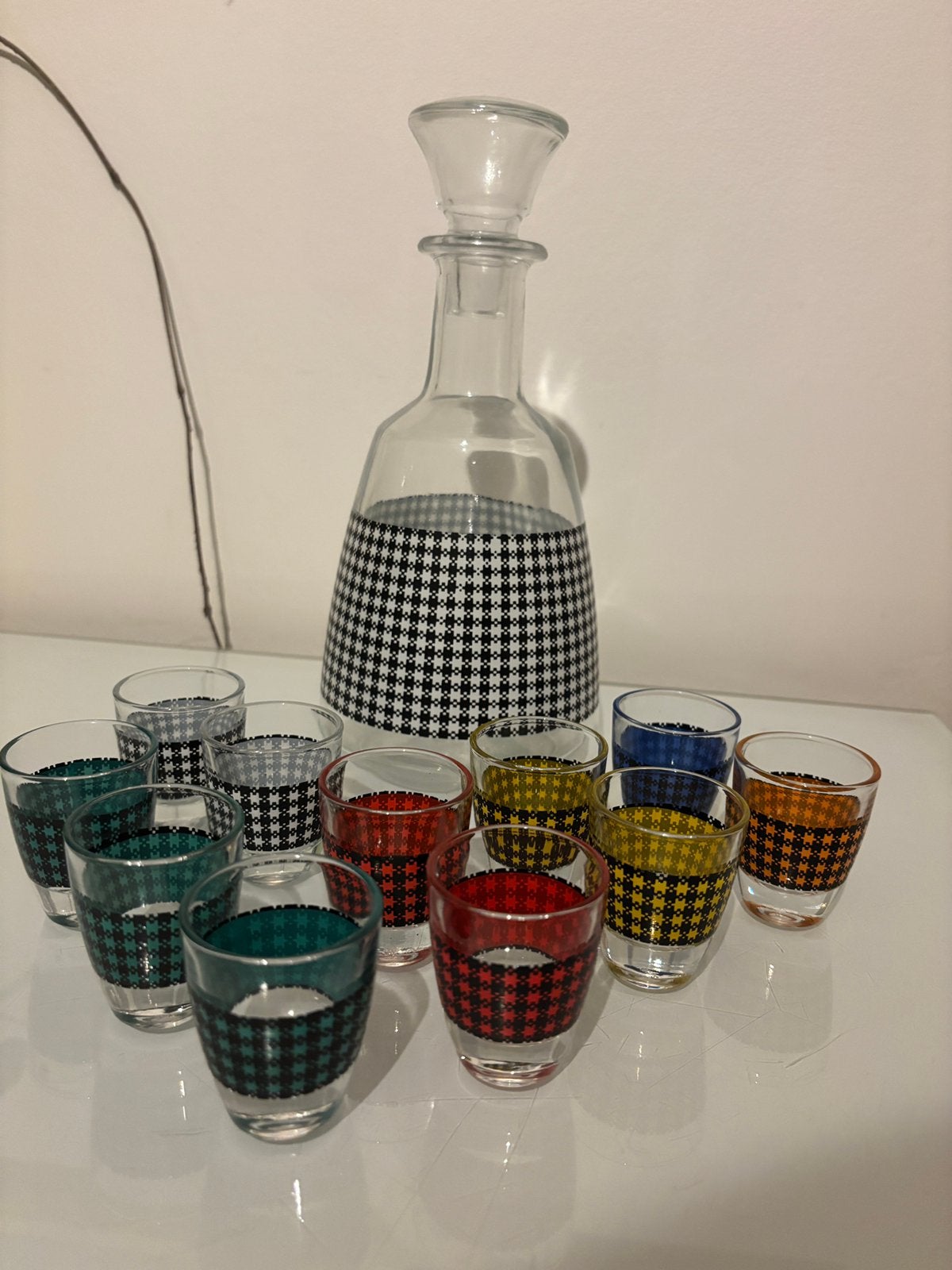 Luminarc vintage likeur set ‘60-‘70 - zeer goed., Ophalen of Verzenden
