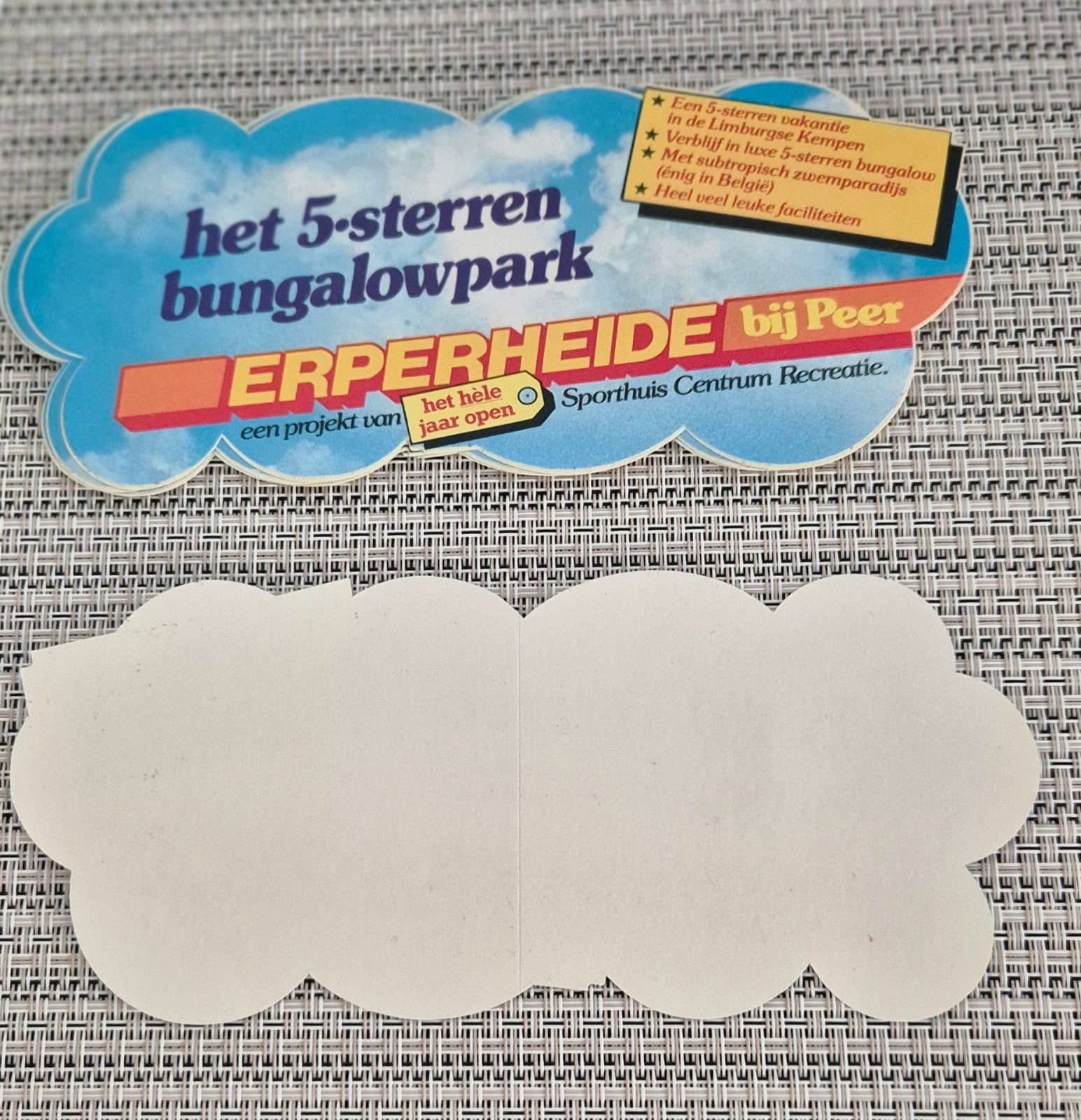 10 Vintage Sticker Sporthuis Centrum/Center Parcs Erperheide, Enlèvement