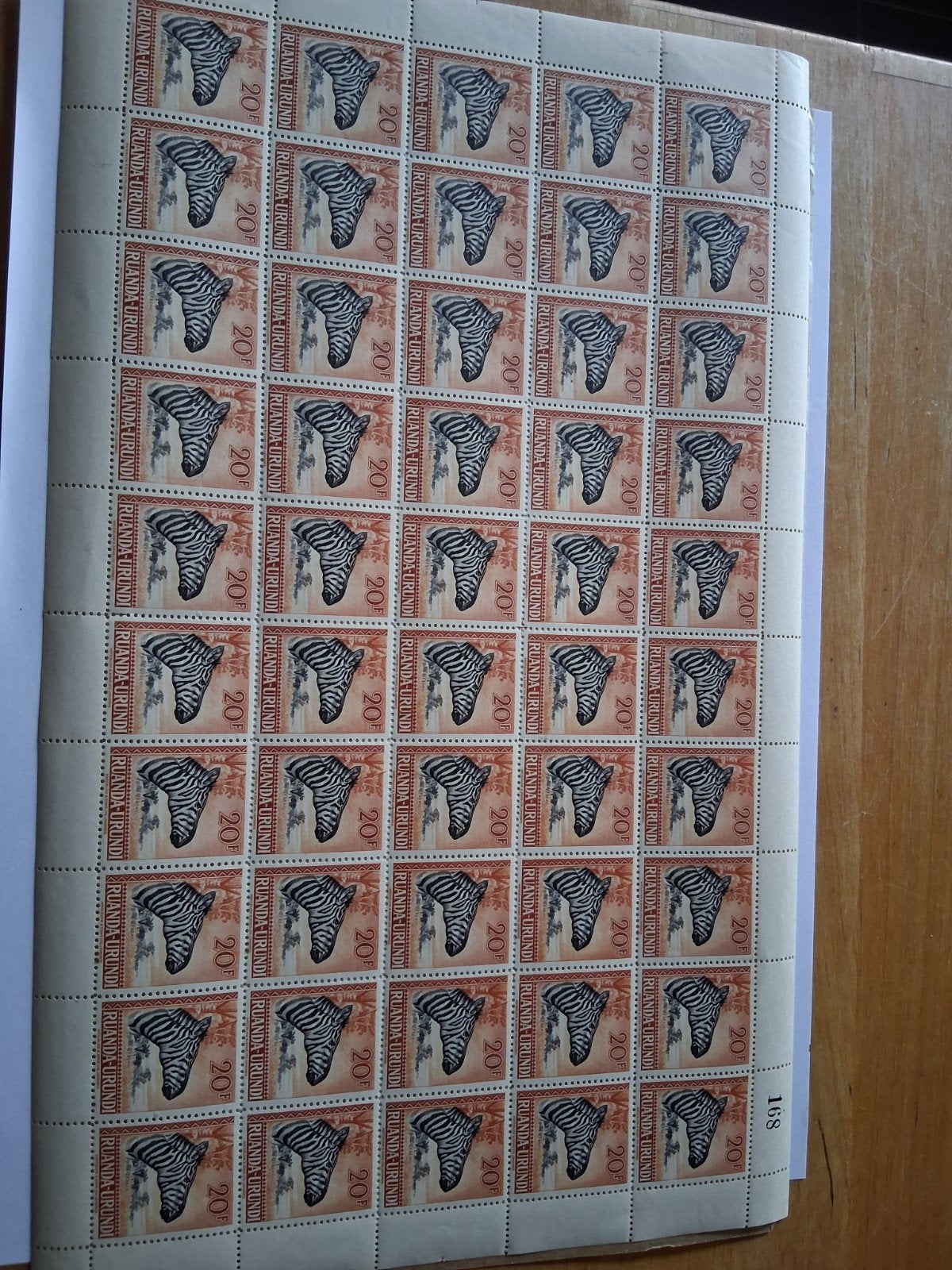 Rwanda Urundi 1942. Zebra. 1 vel van 50, Postzegels en Munten, Ophalen of Verzenden