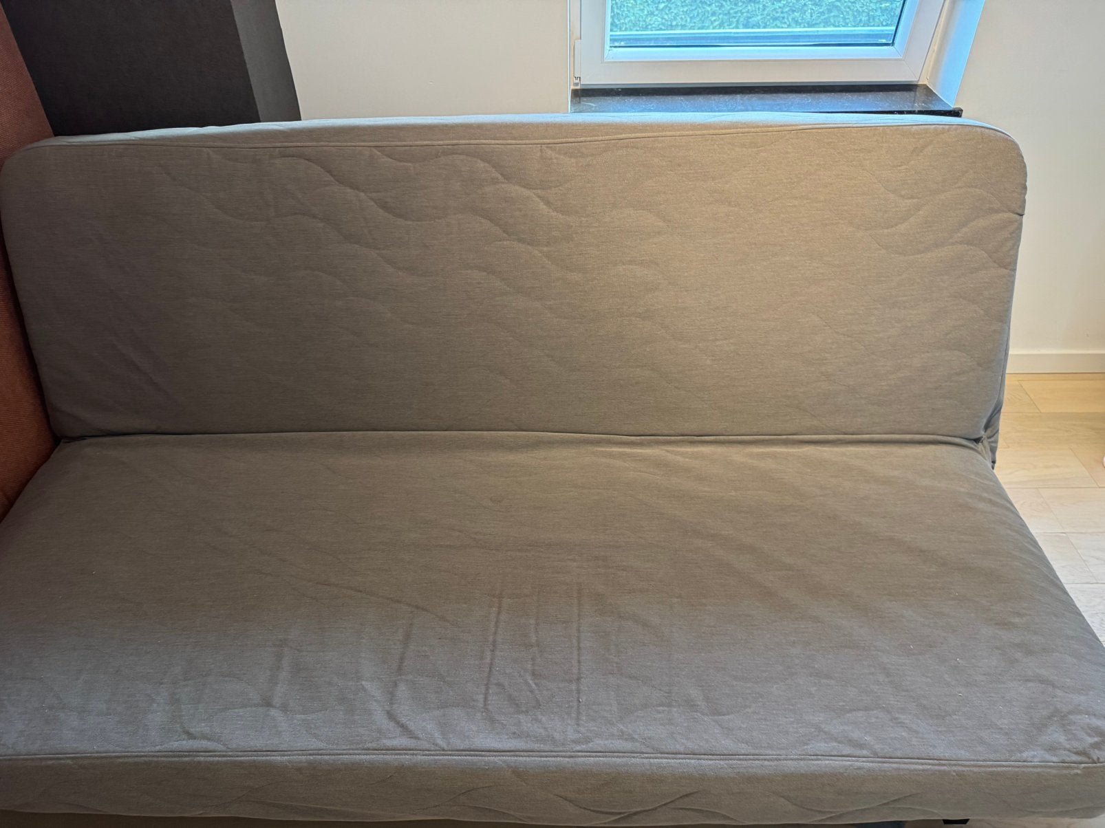 Divan lit 2 personnes IKEA Nyhamn, Huis en Inrichting, Ophalen, Gebruikt, Tweepersoons, Grijs