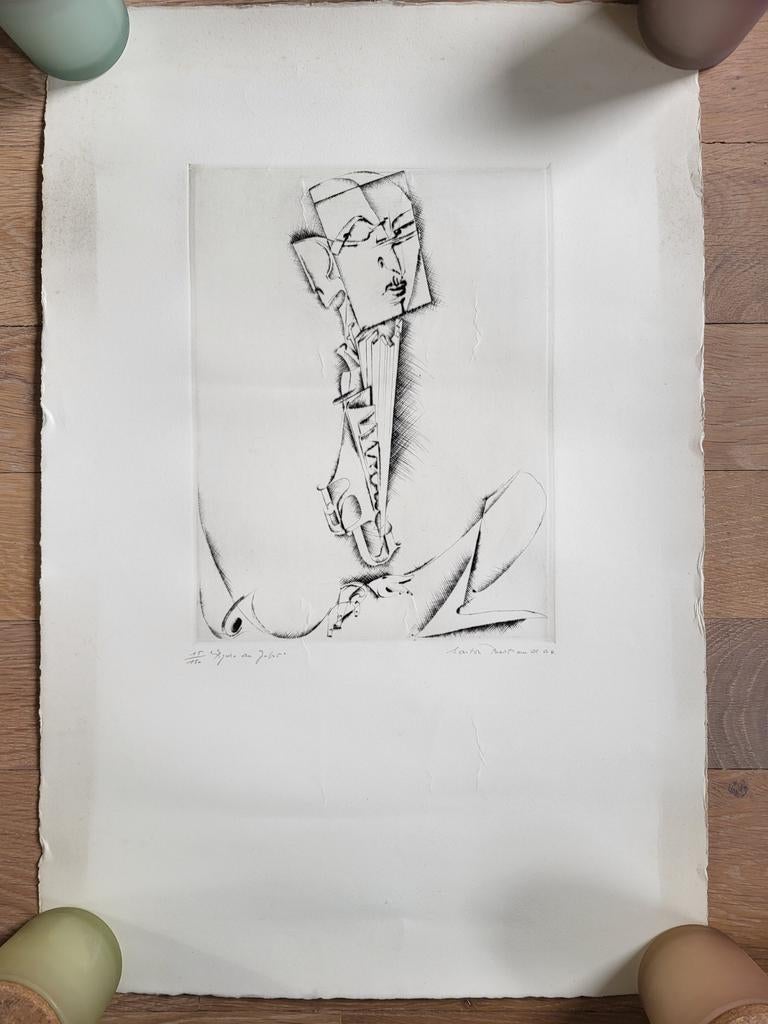 Gravure Gaston Bertrand 15/150 : L'homme au Jabot (1964), Antiquités & Art, Enlèvement ou Envoi