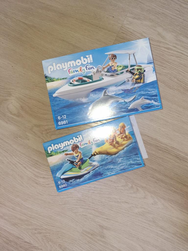 Kit bateau à moteur et jet ski Playmobil, Enlèvement, Comme neuf, Ensemble complet
