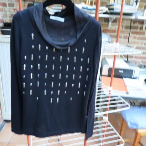 Pulleke donkerblauw wol zijde strass Blumarine mt 36 (it40), Blumarine, Blauw, Ophalen of Verzenden, Zo goed als nieuw